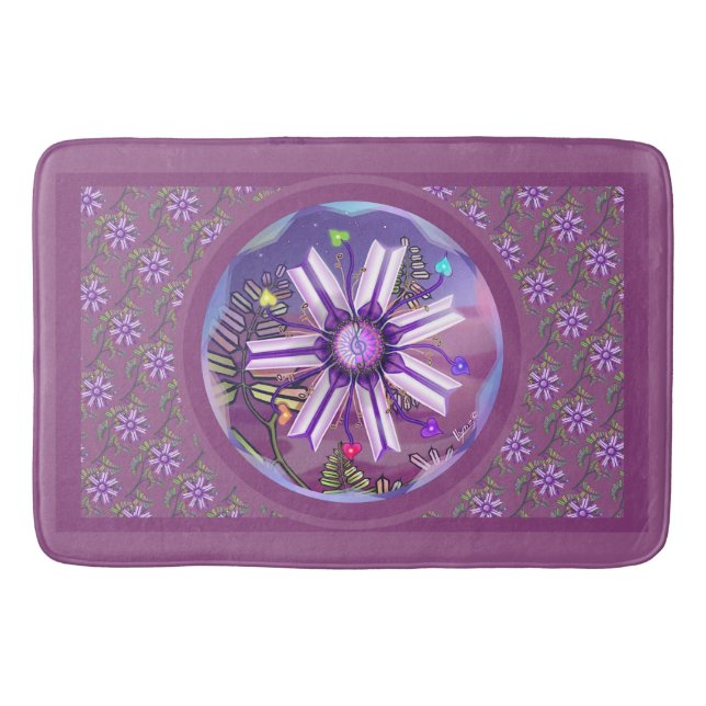 Fleur dans le tapis de bain du désert (Devant)