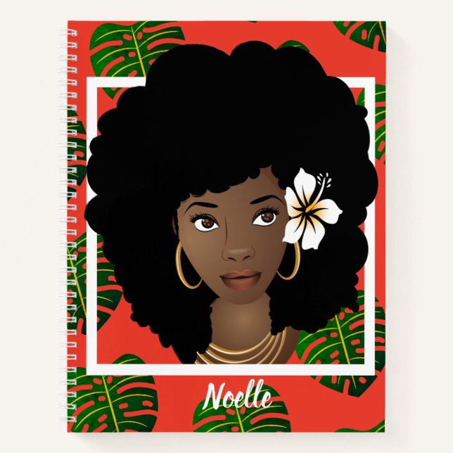 Fleur dans ses cheveux, Carnet rouge tropical (Devant)