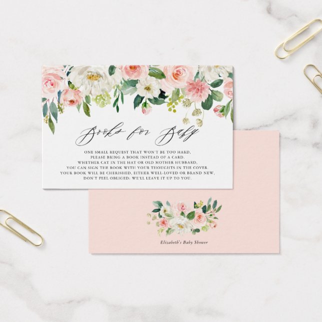 Fleur d'aquarelle feminine Peach Florals Livres po (Bureau)
