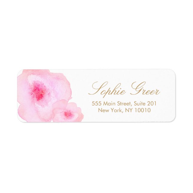 Fleur d'aquarelle rose pâle (Devant)