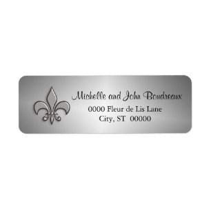 Fleur d'argent de Lis Faux Metal