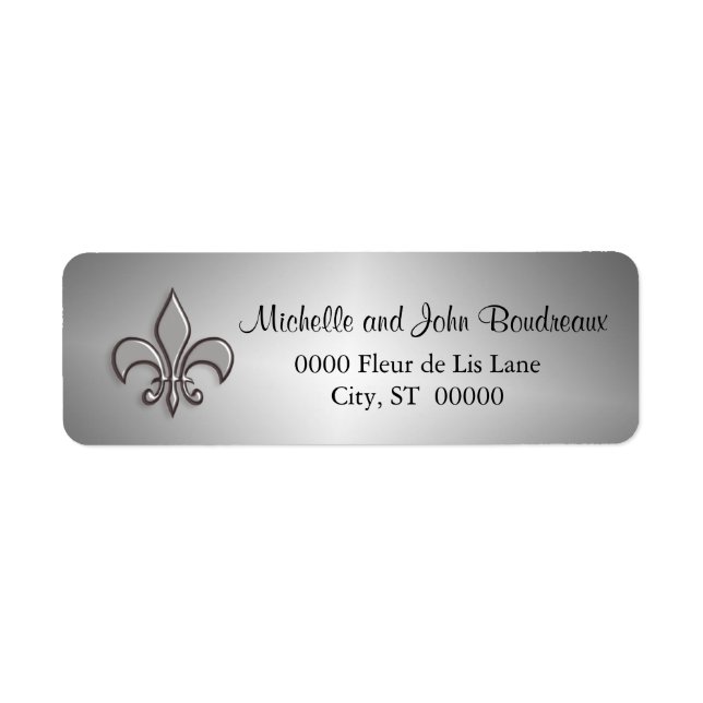 Fleur d'argent de Lis Faux Metal (Devant)