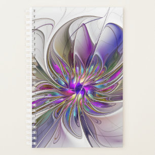 Fleur d'art fractal abstrait énergique et coloré