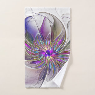 Fleur d'art fractal abstrait énergique et coloré