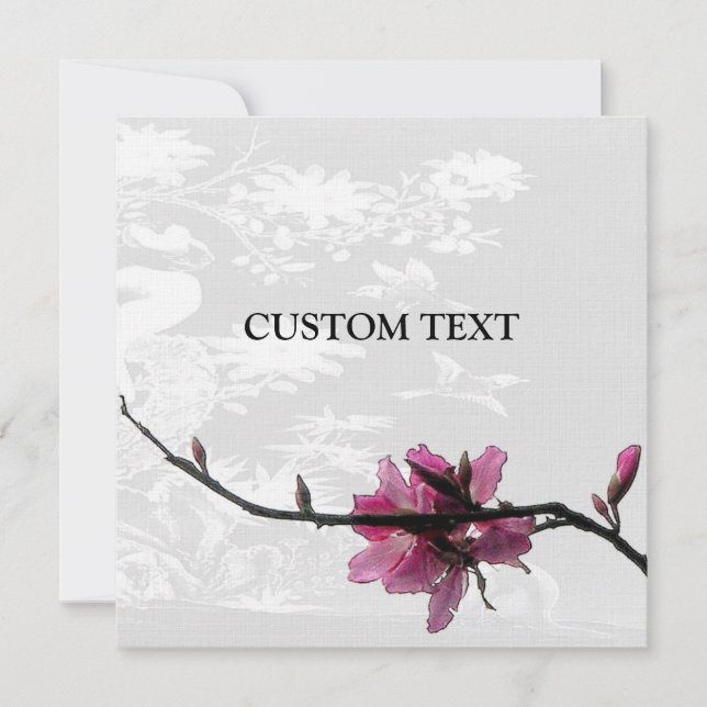 Fleur d'Asie Invitation Personnalisée pour Toute O (Devant)
