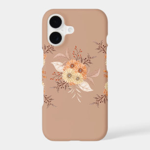 Fleur d'Automne – Art Floral Beige et Orange