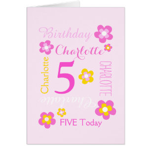 Fleur de 5e anniversaire personnalisé graphique ja