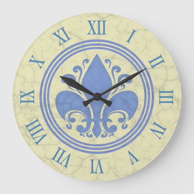 Fleur de Antique Large Clock (Front)