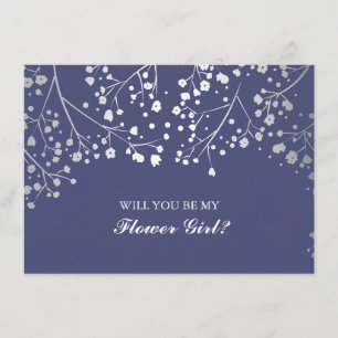 Fleur de bébé marine Invitation de mariage pour je