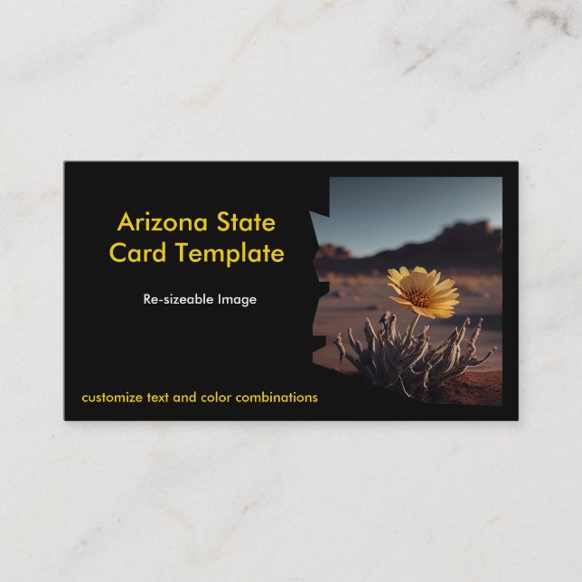 Fleur de Cactus Arizona Carte Carte de visite (Devant)