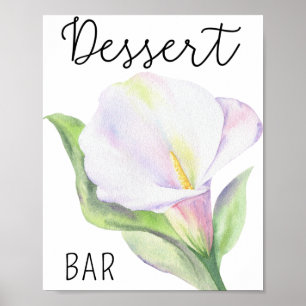 Fleur de calla - Affiche de bar à desserts
