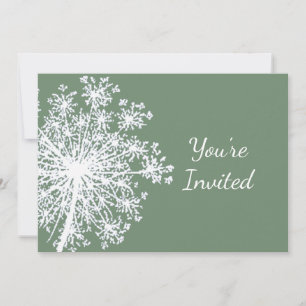 Fleur de Carotte sauvage Invitation Classique Vert