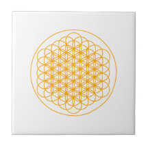 FLEUR DE CARREAU DE CÉRAMIQUE DE LA VIE PAR LE DMT
