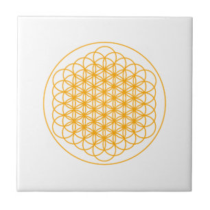 FLEUR DE CARREAU DE CÉRAMIQUE DE LA VIE PAR LE DMT