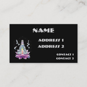 Fleur de carte de visite de déesse de chakra de l
