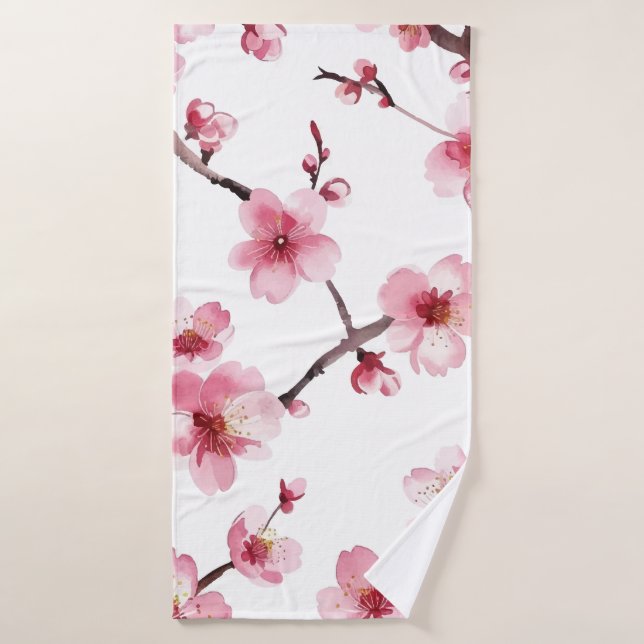Fleur de cerise (Serviette de bain)