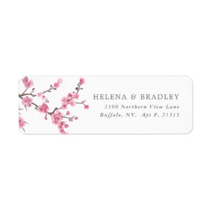 Fleur de cerise Adresse de retour du Mariage