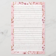 Fleur de cerisier, Taille de la papeterie : 5,5 po