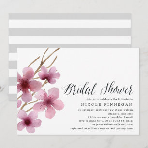 Fleur de cerisiers Invitation de douche nuptiale