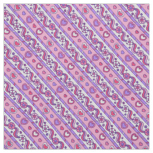 Fleur de coeur rose rose violet tissu filles
