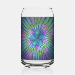 Fleur de fantaisie abstraite fractale colorée et b