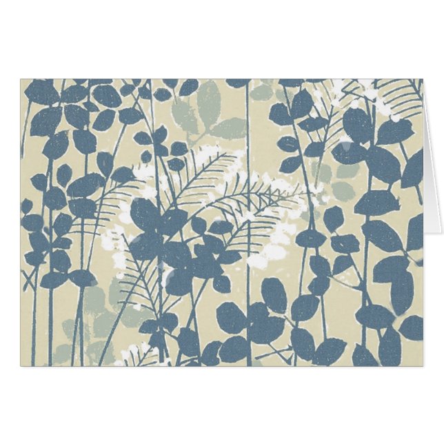 Fleur de feuille bleue asiatique japonaise (Devant horizontal)