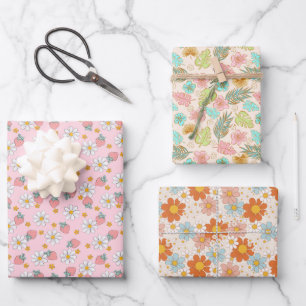 Fleur de fraise d'été Feuilles tropicaux