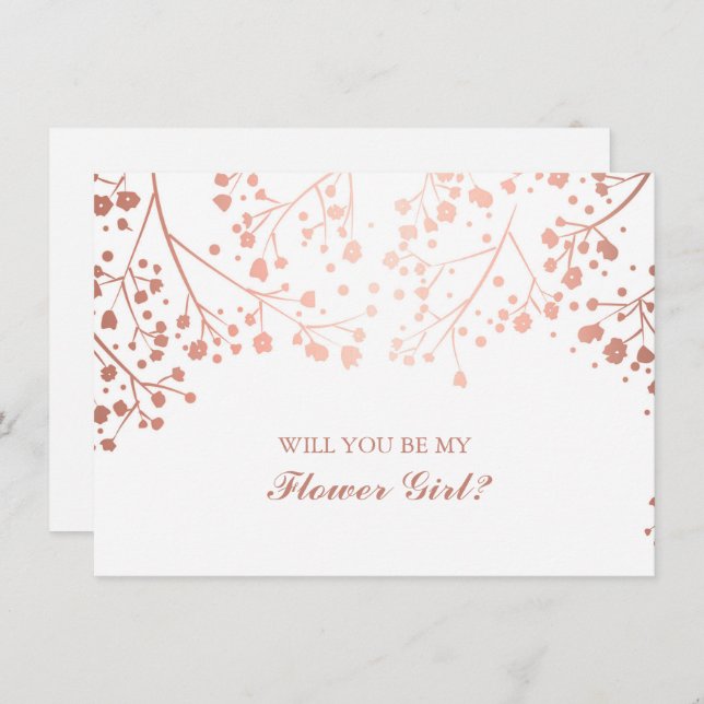Fleur de Gypsophile Blush Invitation de Mariage po (Devant / Derrière)