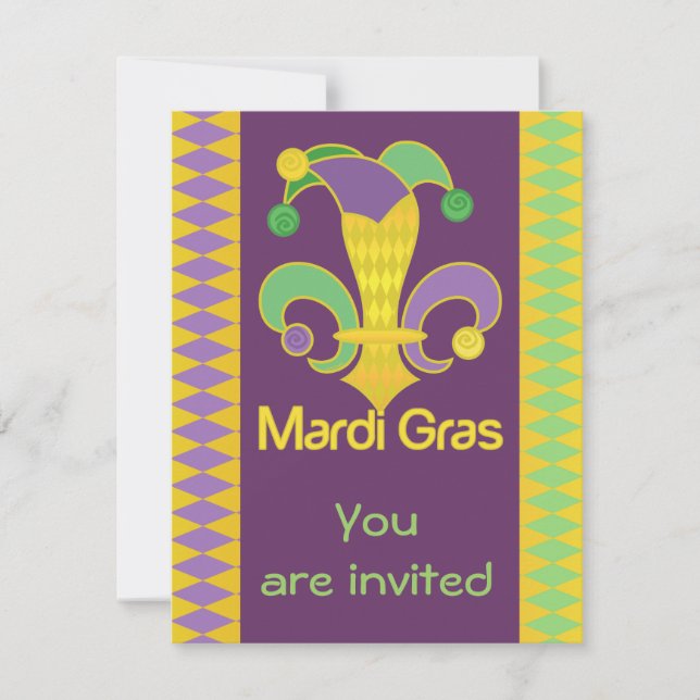 Fleur de Jester Invitation (Front)