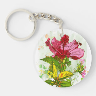 Fleur de ketmie - peinture d'aquarelle