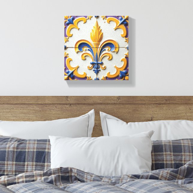 Fleur de la Couronne Canvas Print (Insitu(Bedroom))