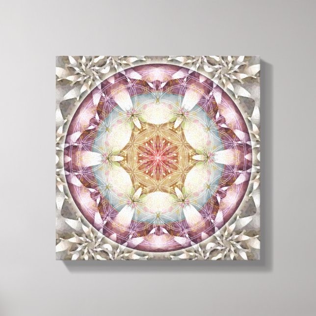 Fleur de la vie Mandala 13 toile enveloppée Imprim (Recto)