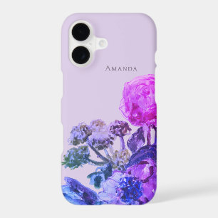 Fleur de lavande personnalisée aquarelle rose bleu