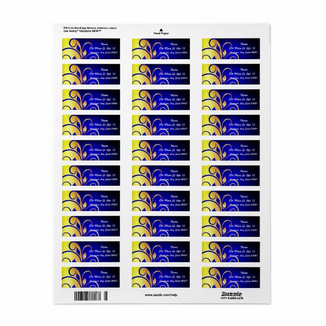 Fleur de Lei Étiquettes de adresse personnalisés (Feuille entière)