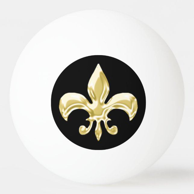Fleur de Lis2 with custom text area Pingpong Balls (Front)
