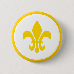 Fleur de Lis 2 Inch Round Button