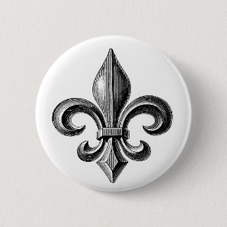 Fleur-de-Lis 2 Inch Round Button