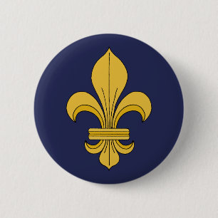 Fleur-de-lis 2 Inch Round Button