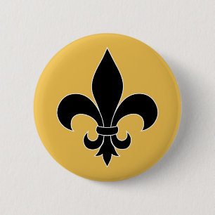 Fleur de Lis 2 Inch Round Button