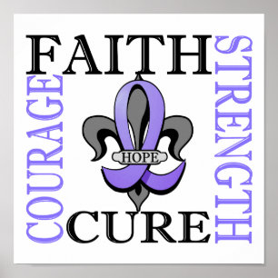 Fleur De Lis 3 Esophageal Cancer Poster