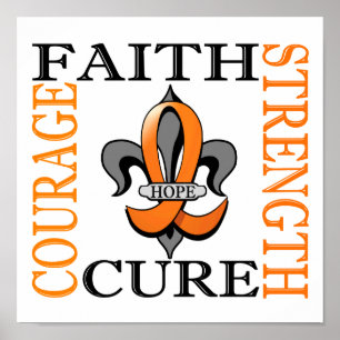 Fleur De Lis 3 Leukemia Poster