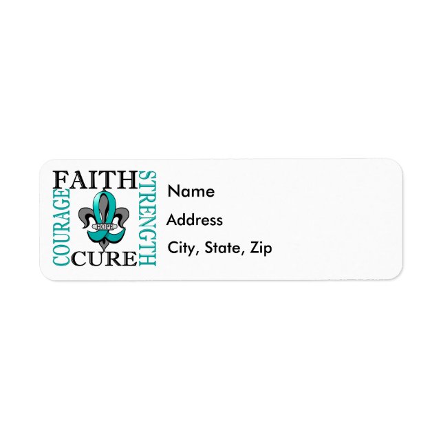 Fleur De Lis 3 Ovarian Cancer (Front)