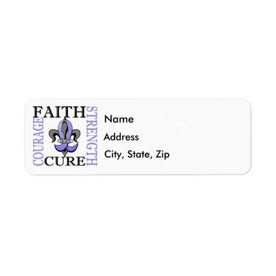 Fleur De Lis 3 Prostate Cancer Return Address Label