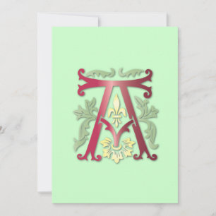 Fleur-de-lis A Monogram Invitation