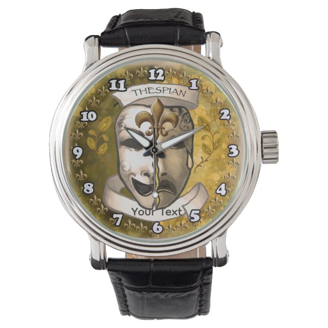 Fleur De Lis Actor Masks Watch (Front)