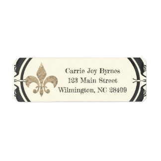 Fleur de lis Adresse de retour Design