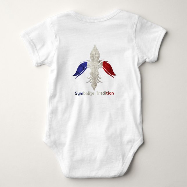  Fleur-de-Lis Baby Bodysuit (Back)