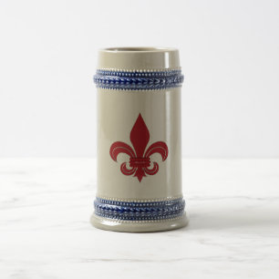 Fleur de Lis Beer Stein