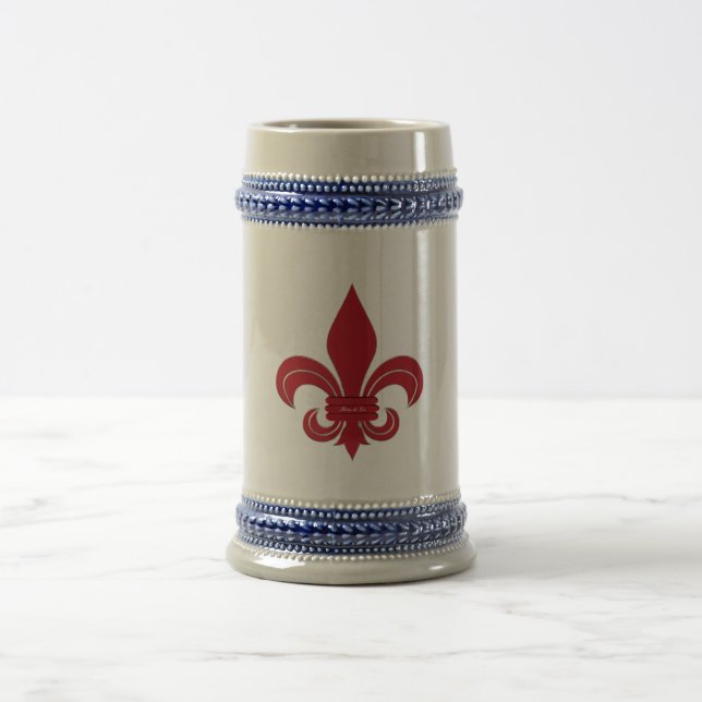 Fleur de Lis Beer Stein (Center)