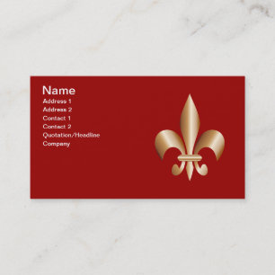 Fleur de lis business card
